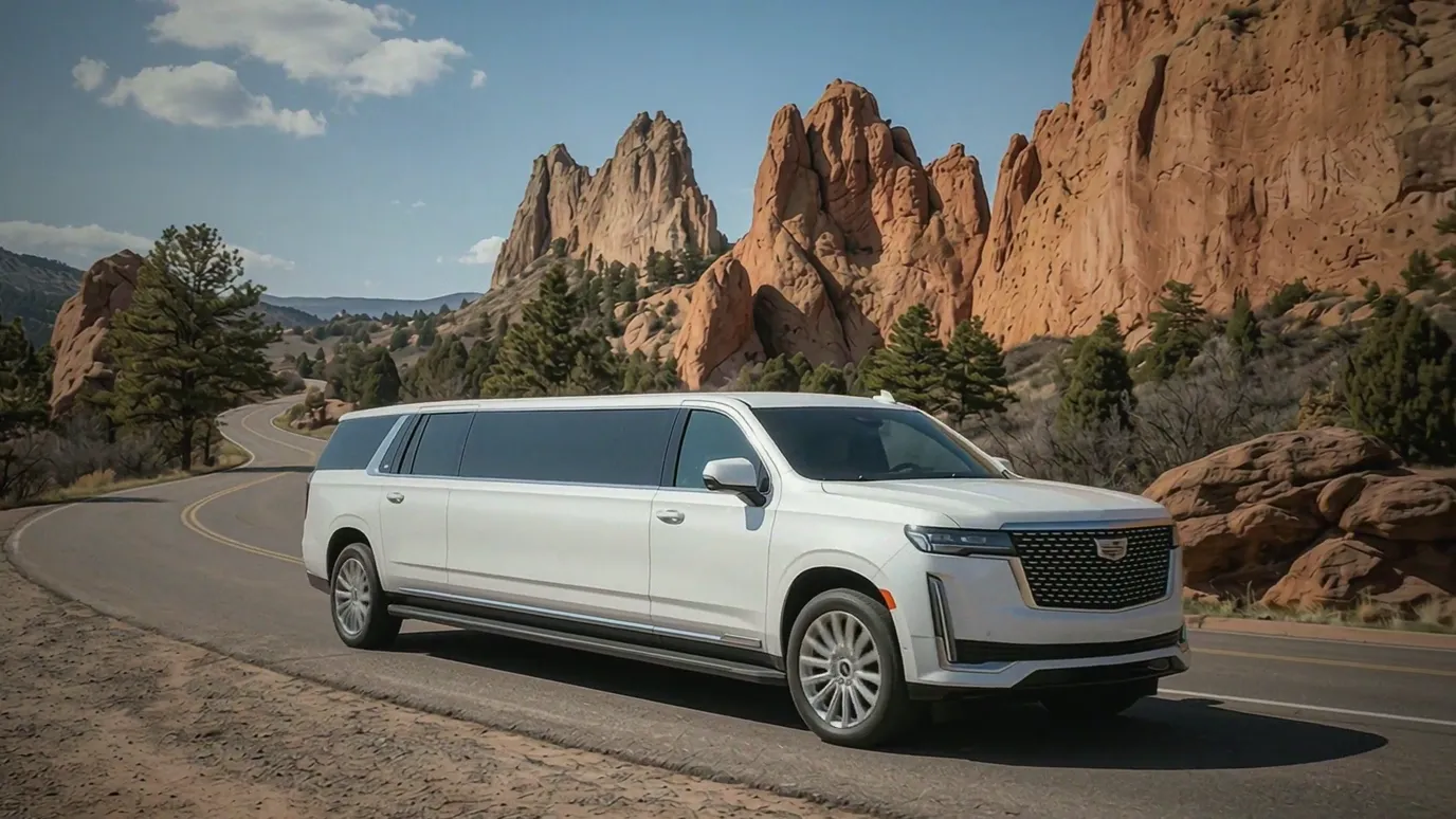 Fort Collins white Cadillac Escalade 20 passenger stretch limo