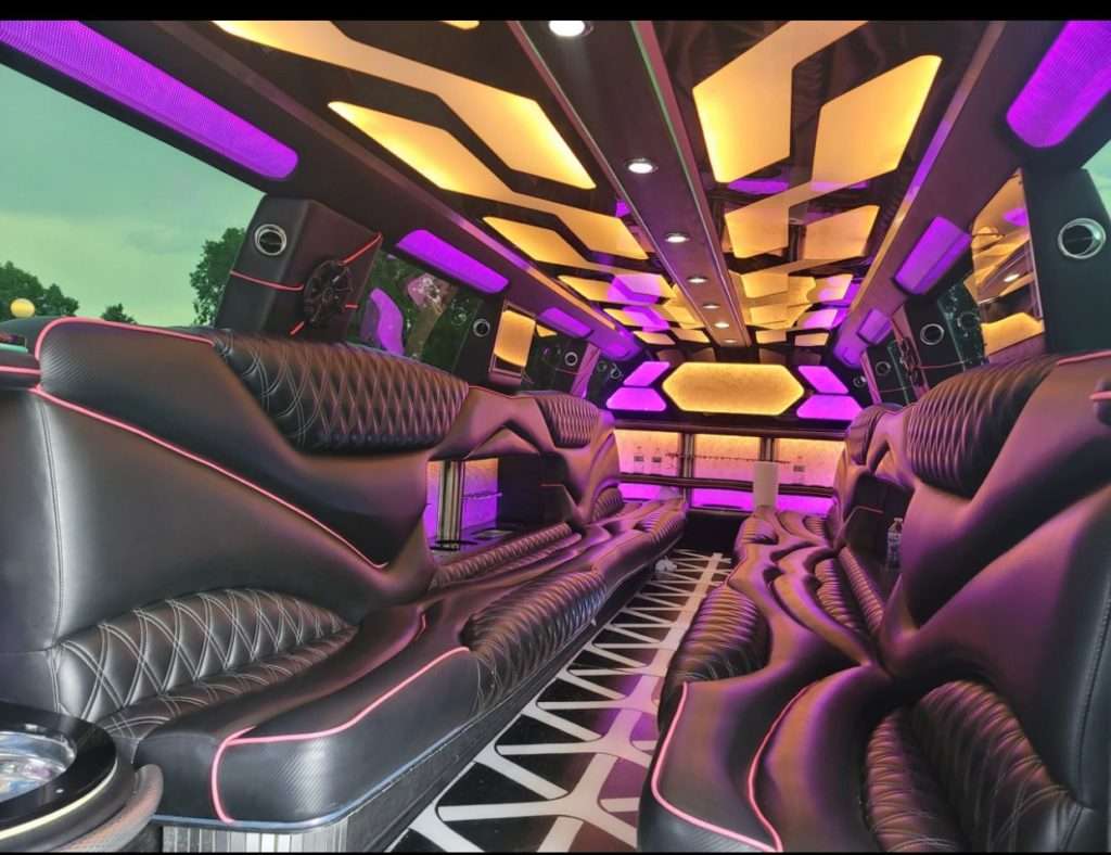 White 20-passenger Escalade stretch limo in Fort Collins
